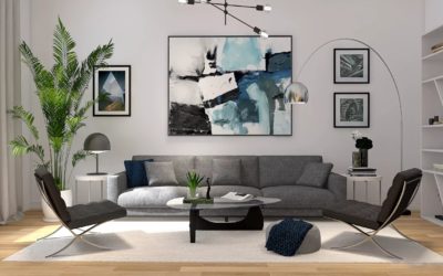 Hochwertig und Clean – Modernes Wohnzimmer mit Retro