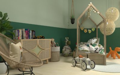 Gemütliches Kinderzimmer in Naturtönen
